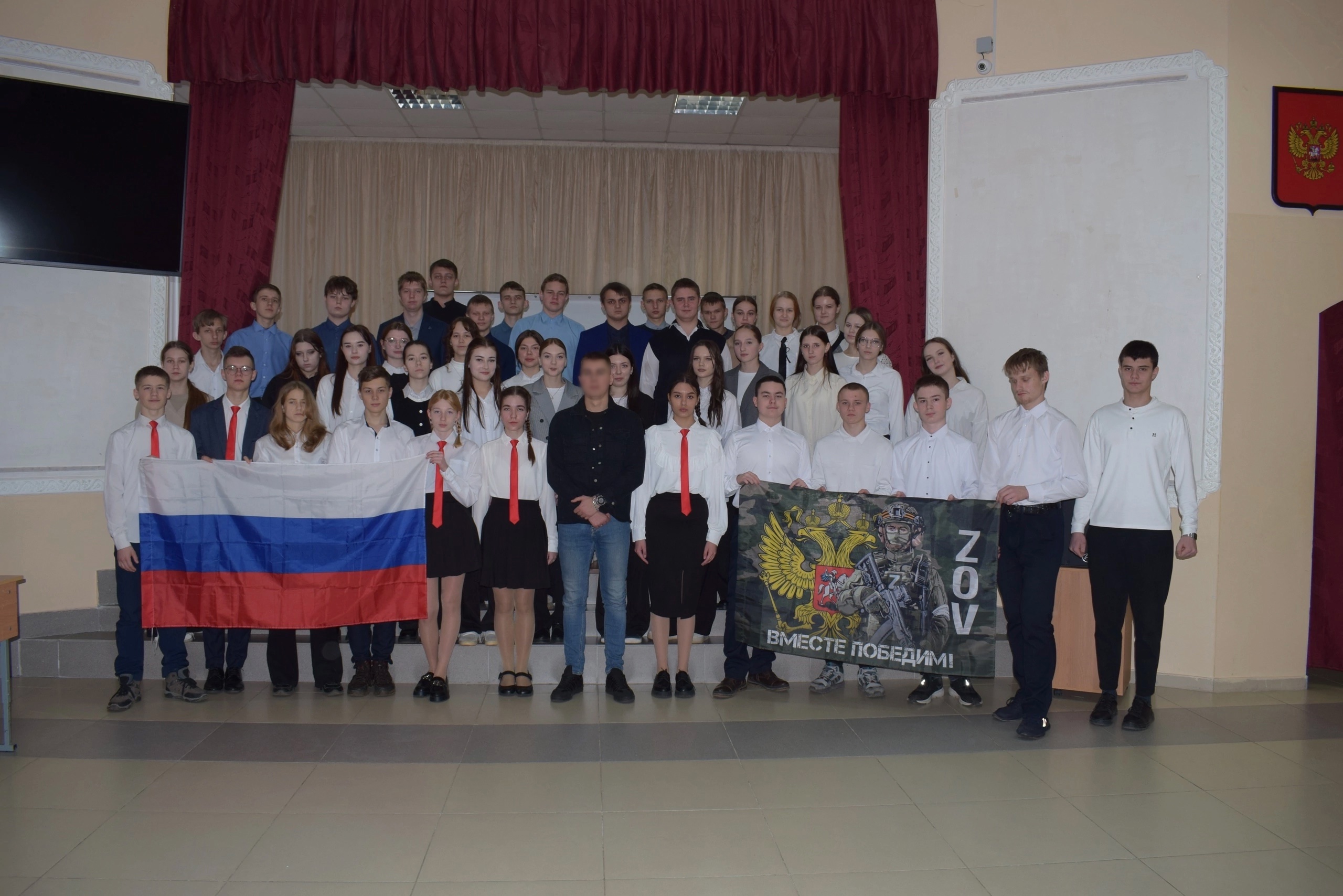 В Сельцовской школе №1 состоялась встреча с участником спецоперации