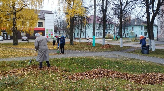 Сельцовцы активно потрудились на уборке территорий