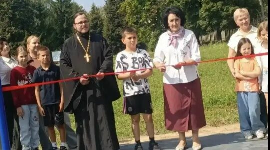 В  брянской  Навле в День физкультурника открыли спортплощадку